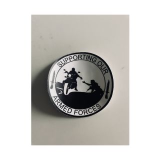 Round Supporting Our Armed Forces Sticker